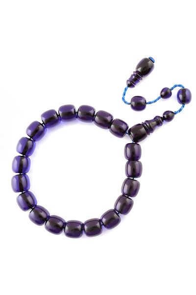 TESBİHCİBABA Mascot Size Capsule Cut Squeeze Amber Rosary