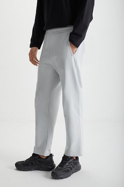 GRIMELANGE Bryce Premium-Jogginghose in Hellgrau für Herren – bequemer Schnitt, elastische Taille