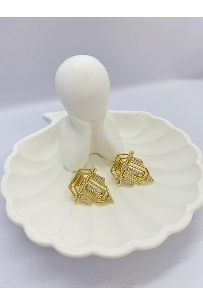 LUCKY B&E SERENAY MODEL ÇELİK KAPLAMA KÜPE GOLD