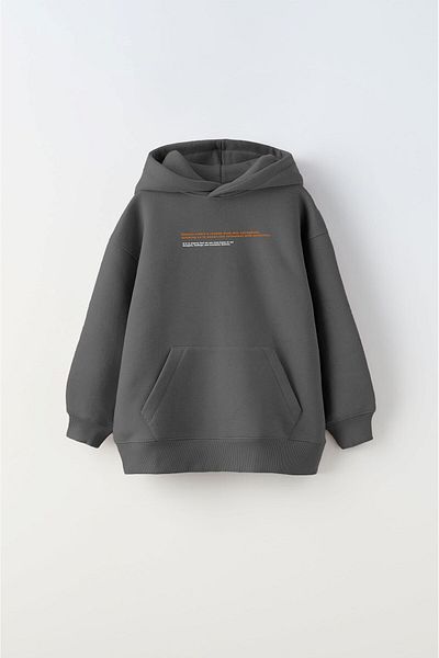 The Champ Clothing Детски суитшърт с качулка от поларен флис с качулка от вътрешната страна на произведения на изкуството, щампован дим