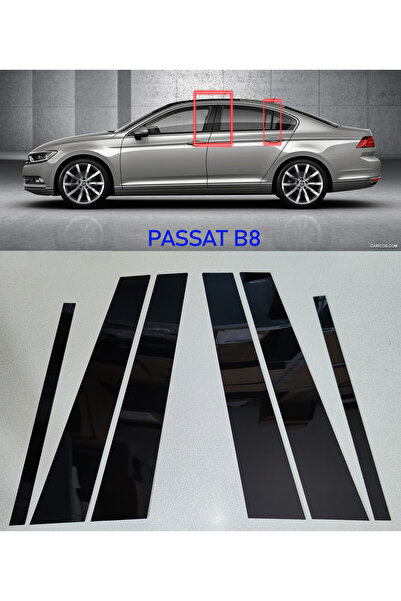 GCP German Car Parts Passat B8 Uyumlu Cam Direği Kaplama - Passat B8 Direkler...