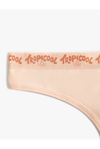 Koton Chiloți Thong Slogan Bumbac Imprimat