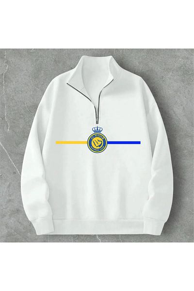 Pisa Art Φούτερ Al Nassr Minimalist Special Design με μισό φερμουάρ