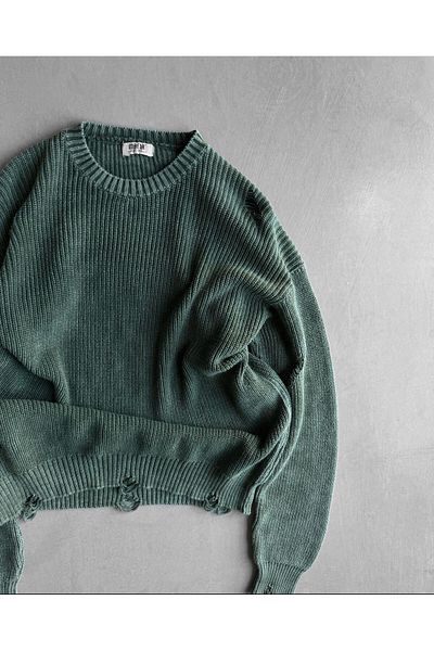 MFU collection Ανδρικό πουλόβερ με σκισίματα oversize