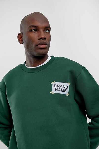 NOMARC Πράσινο φούτερ με στάμπα 404 Crew Neck