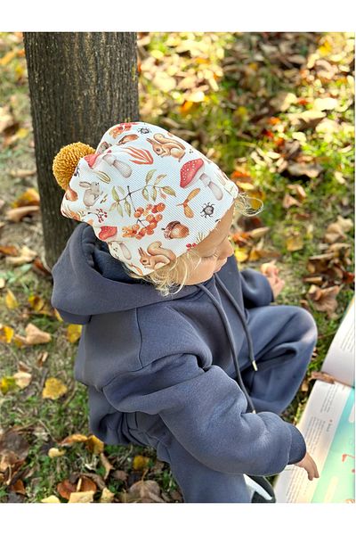 chipiques Unisex Forest Pompom Medium Thick Camisole Beret