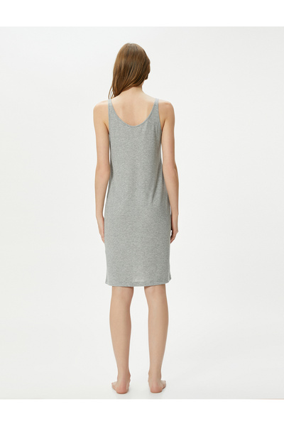 Koton Нічна сорочка на бретелях з ребристим вирізом