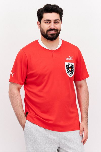 Puma Men Sportswear Fit Short Sleeve Outdoor Jersey, Red