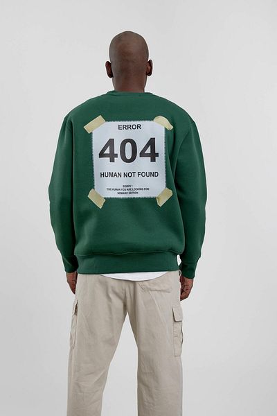 NOMARC Πράσινο φούτερ με στάμπα 404 Crew Neck