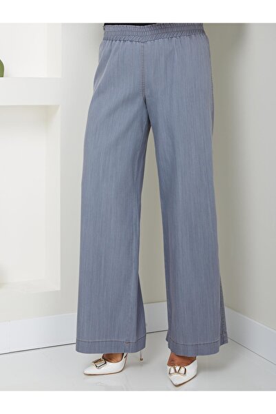 Doque Blugi pentru femei, mărime mare, subțiri, drapate, cu talie elastică, p...