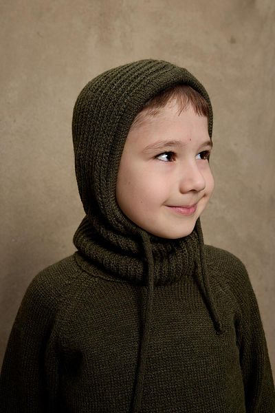 Fahhar Kids Stringed Children's Snow Beanie Khaki