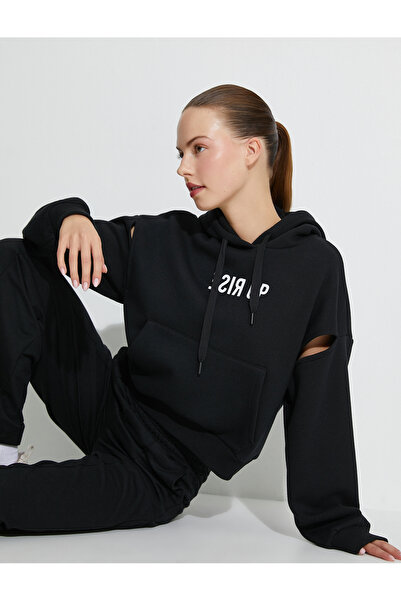 Koton Hanorac supradimensionat cu glugă, foarte cald, cu suprafață interioară...