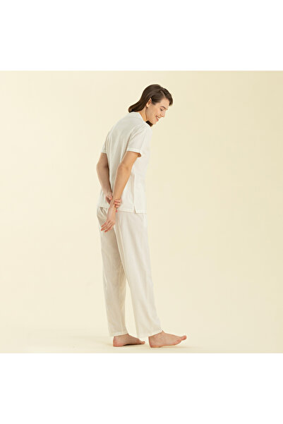 Chakra Corda Pajama Set Ecru