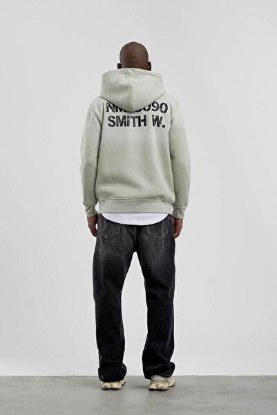 NOMARC Φούτερ με στάμπα Mint Green NM-6090 με κουκούλα