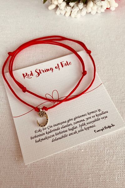 Concept HuBuTU Set of 2 Women's Vav Figured Women's Men's Red Rope Infinity Bracelet
