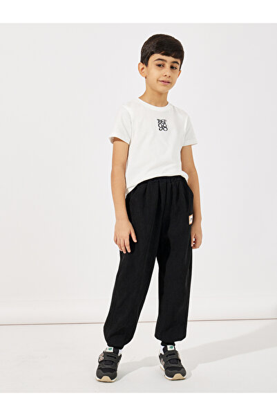 Styli بنطال رياضي من قماش مخملي بتصميم باتش