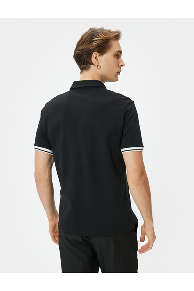 Koton Polo-Shirt Slim Fit mit Knopfleiste und kurzen Ärmeln