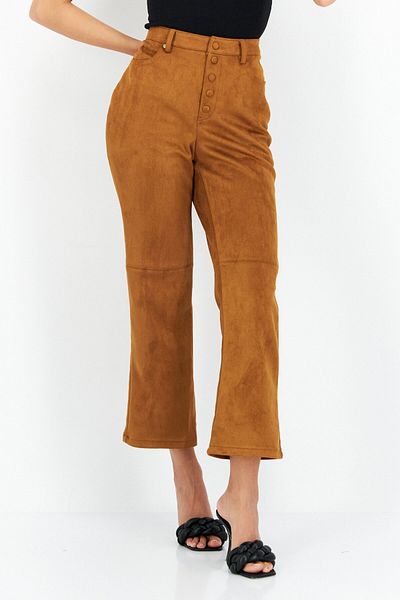 Bcbgeneration Women Wide Leg Plain Pants, Brown