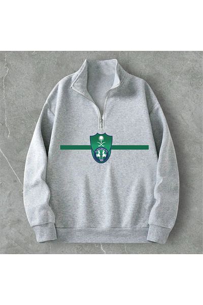 Pisa Art Φούτερ Al Ahli Minimalist Special Design με μισό φερμουάρ