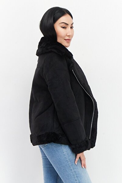 French Connection Women Plain Softshell Jacket, Black