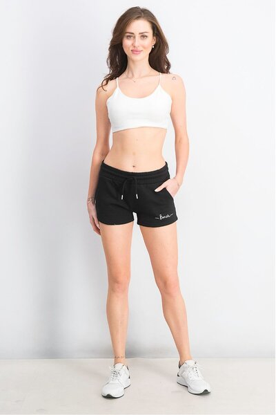 BENCH Women Printed Basic Shorts, Black