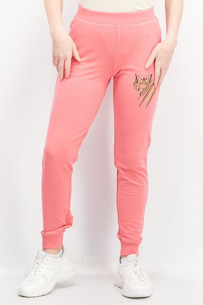Plein Sport Women Sportswear Fit Brand Logo Training Pants, Pink