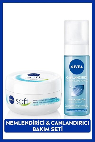 NIVEA Soft 200 ml Canlandırıcı Yüz Temizleme Köpüğü
