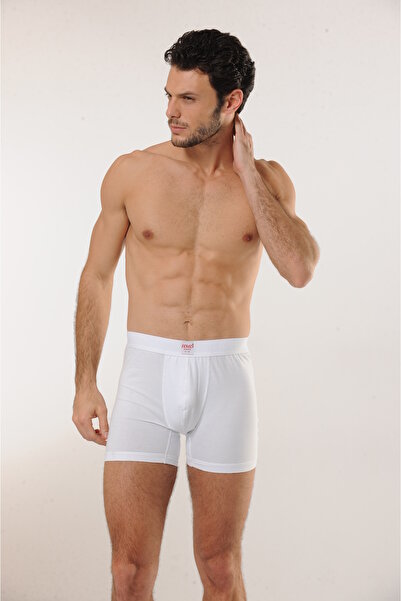 MODA Ανδρικό μπόξερ ελαστικό ύφασμα από μαλακό βαμβακερό λευκό υλικό
