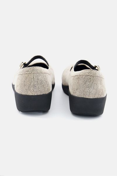 Fitflop Women F-pop Mary Jane Adjustable Buckle Flat Shoes, Beige
