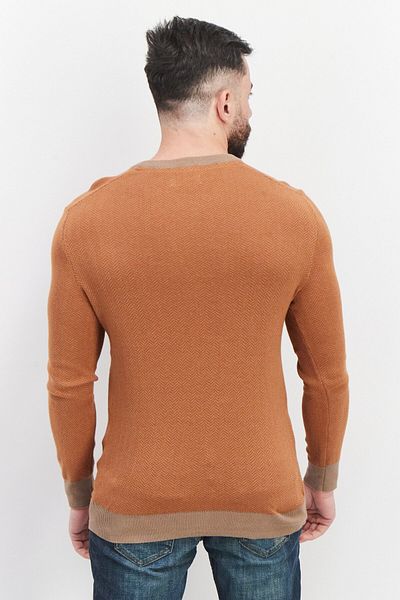 Club Room Men Crew Neck Long Sleeve Knitted Sweaters, Beige