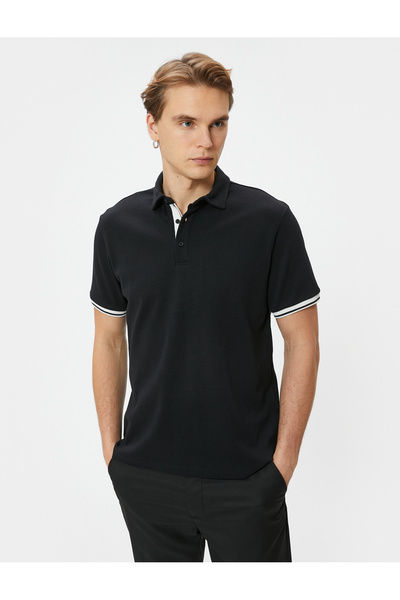 Koton Polo-Shirt Slim Fit mit Knopfleiste und kurzen Ärmeln