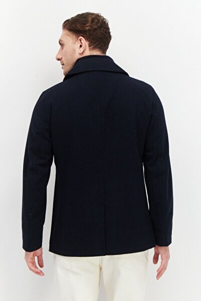 French Connection Men Plain Trench Coat, Navy