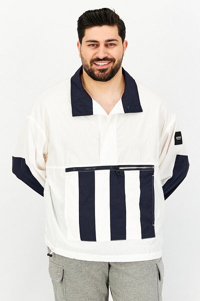 Aigle Men Long Sleeve Colorblock Windbreaker Jacket, Navy