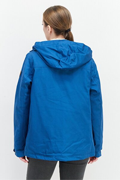 Trespass Women Hooded Long Sleeves Solid Windbreaker Jacket, Blue