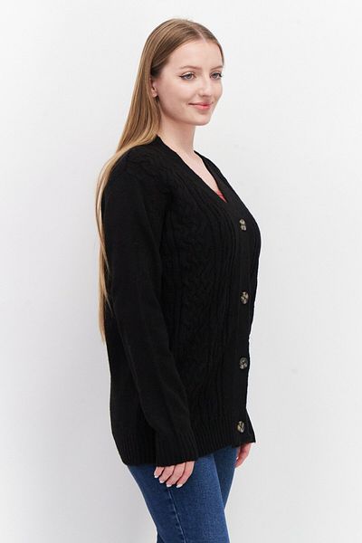 Threadbare كارديجان نسائي بأزرار، أسود