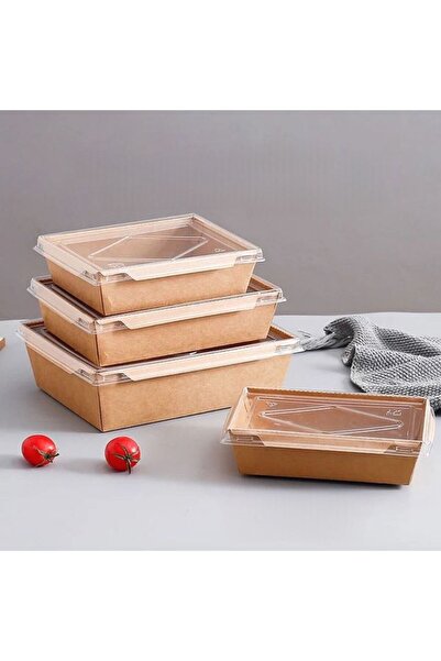 GİZPAK Yemek Kutusu Kraft 2100ml Kap Kapak 300adet