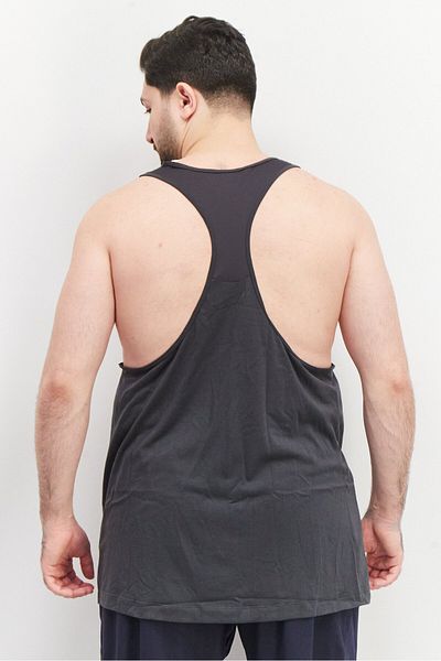 adidas Men Sportswear Fit Sleeveless Training Yoga Tank, Dark Grey