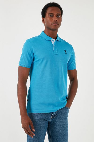 U.S. Polo Assn. U.S. Polo Logo Мъжка тениска с поло яка - 100% памук, нормална кройка G081Sz 0111794832