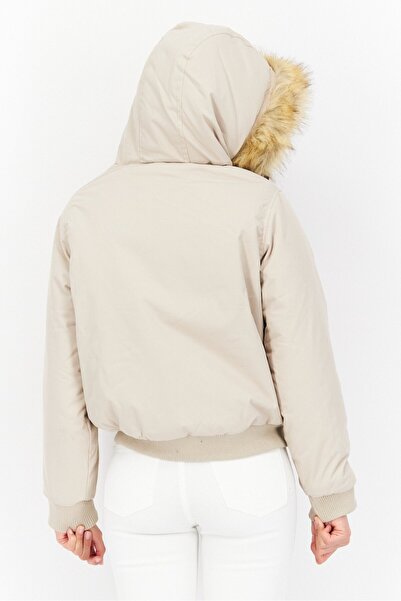 French Connection Women Plain Hooded Puffered Jackets, Black