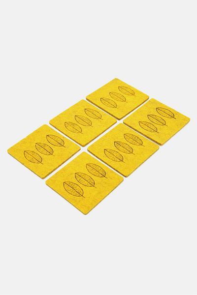 Boltze 6 Pieces Polyester Coaster, Assorted