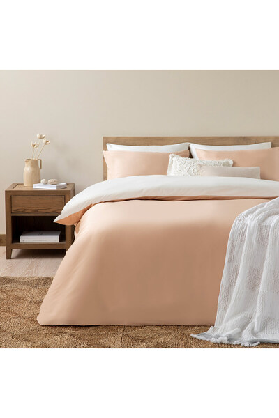 Chakra Bettıe 100% Cotton Double Duvet Cover Set 200X220 cm Mango/Ekru