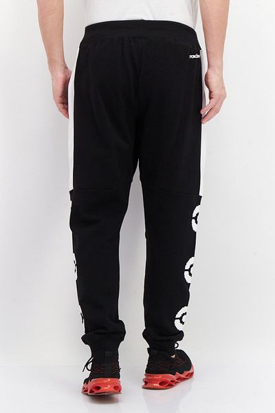 DIFUZED Men Pixel Charizard Fleece Sweatpants, Black