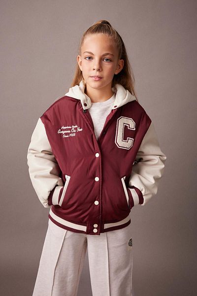 DeFacto Girl - Water Repellent, Detachable Hooded Bomber Jacket A0888a823au