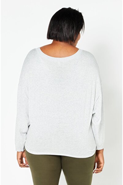 Esprit Women Boat Neck Plain Sweater, Grey