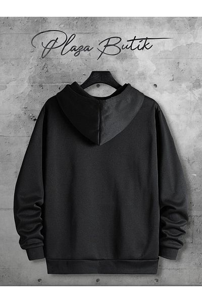 Plaza Butik Hanorac oversize cu glugă unisex cu imprimeu divin