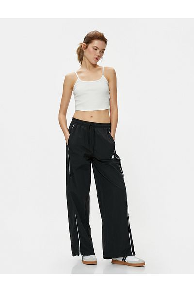 Koton Basic Crop Athlete Thin Strap Ribbed Cotton