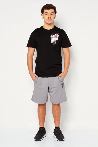 Fila Men Oversized Fit Drawstring Outdoor Shorts, Grey