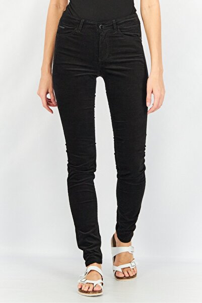 ONE STEP Women Regular Fit Solid Trouser Pants, Black