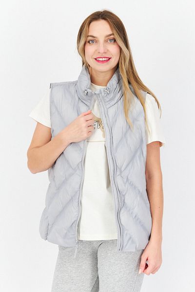 Marc New York Women Plain Puffer Vest, Grey
