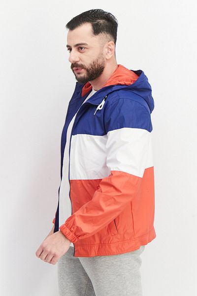 Club Room Men Colorblock Long Sleeve Full Zip Hooded Jacket, Navy